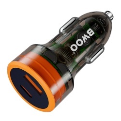 INCARCATOR AUTO 38W QC 18W + PD 20W - TRANSPARENT - Img 5