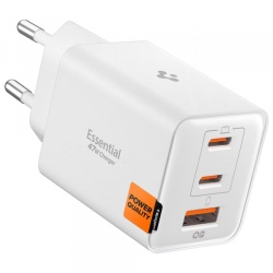 Incarcator Retea Spigen EE473EU Essential, 47W, 3A, 1 x USB-A - 2 x USB-C, Alb ACH09464