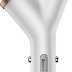 Incarcator telefon, Baseus Y Type, 2xUSB si extensie bricheta, 3.4A, alb - Img 3