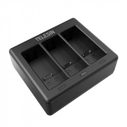 Incarcator Telesin cu 3 sloturi + 2 baterii pentru GoPro Hero 11 / Hero 10 / Hero 9 - Img 3