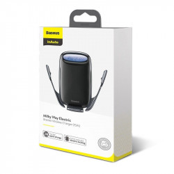 Încărcător Wireless auto Baseus Milky Way (15W) - Negru - Img 4