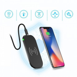 Incarcator wireless rapid Choetech cu 3 bobine de incarcare pentru telefon 10W negru (T513-S) - Img 6