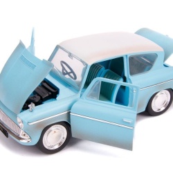 JADA HARRY POTTER SET FIGURINA HARRY POTTER SI MASINUTA METALICA FORD ANGLIA 1959 SCARA 1 LA 24 - Img 3