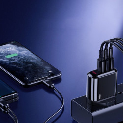 Joyroom 3x USB 3,4 Un incarcator digital inteligent de perete (mufa britanica) negru (HKL-USB59) - Img 6