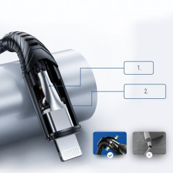 Joyroom MFI ST-C04 ST.HELENS Cablu de date USB-A la Lightning 1,8M negru - Img 5