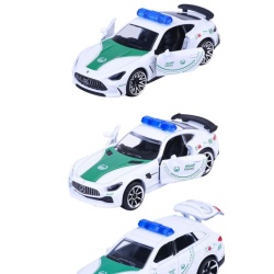 MAJORETTE SET 3 MASINUTE DE POLITIE DUBAI METALICE MERCEDES AMG 7.5CM - Img 2