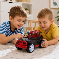 MASINA JEEP OFF ROADER NEGRU ROSU 39CM - Img 3