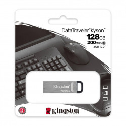 Memorie externa Kingston DataTraveler Keyson 128GB USB 3.2 Silver - Img 3