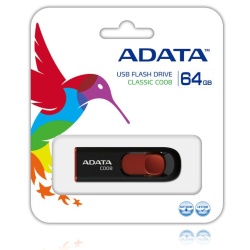 Memorie USB ADATA C008, 64GB, USB 2.0, Negru/Rosu - Img 3