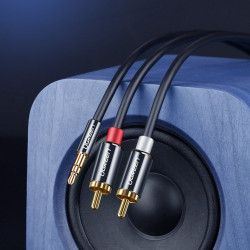 Mini jack 3,5 mm Ugreen - cablu 2RCA audio 3m negru (10590) - Img 7