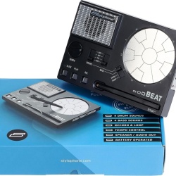 Mini Tobe Electronice Portabile Stylophone Beat Compact, Mașină de Ritm cu Stylus, 4 Kituri de Tobe și 4 Sunete de Bas - Img 5