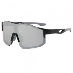 Ochelari De Ciclism Unisex Techsuit 9337, Protectie UV, Negri Argintii