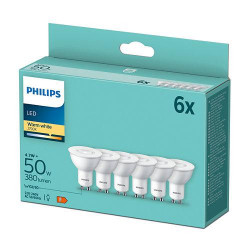 Pachet 6 becuri LED Philips, GU10, 4.7W