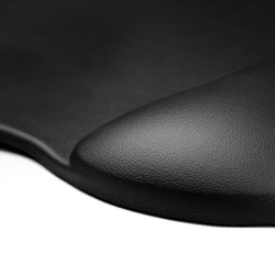 Pad ergonomic pentru mouse și suport pentru încheietura mâinii, din piele ecologică, mare, antiderapant - negru. - Img 5