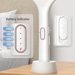 Paletă electrică anti-insecte și țânțari 4000V, mod dublu de funcționare (manual și lampă UV), reîncărcabilă USB, plasă de protecție pe 3 straturi, Alb - Img 4