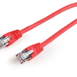 PATCH CORD FTP GEMBIRD Cat6, cupru-aluminiu, 0.5 m, rosu, AWG26, ecranat "PP6-0.5M/R" (timbru verde 0.08 lei)