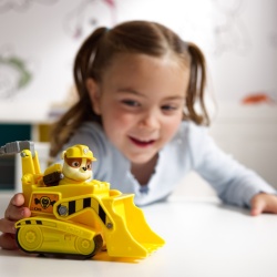 PATRULA CATELUSILOR SET VEHICUL DE BAZA BULDOZER SI FIGURINA RUBBLE - Img 3