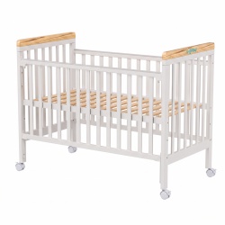 Patut din lemn bebe, 120x60cm,alb,U-Grow
