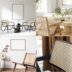 Plasă Ratan Sintetic Împletitură Vieneză (Rattan Webbing) 40 x 100 cm, Rezistentă la Apă din Polietilenă (PE), Model Fagure pentru Recondiționare Scaune, Mobilier și Proiecte DIY - Img 6