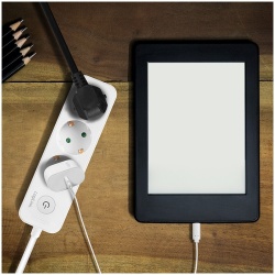 PRELUNGITOR LOGILINK, Schuko x 3, cablu 3G 1.5mm2, 230 V/16 A, 50 Hz, max. 3600 W, buton intrerupator iluminat, IP20, 1.5m, alb "LPS244" - Img 7