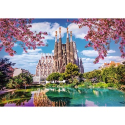 PUZZLE TREFL 1000 PREMIUM PLUS PHOTO ODYSSEY SAGRADA FAMILIA BARCELONA SPANIA - Img 2