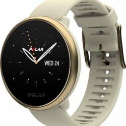 RESIGILAT - Smartwatch model Ignite 2, POLAR, Otel inoxidabil/Siliciu, 1.2'', 240x240 pixeli, Android/iOS, Bluetooth, GPS, Crem