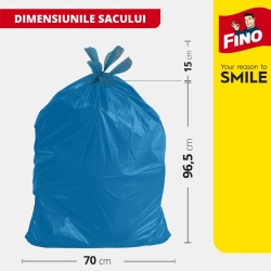 Saci menajeri Fino Easy Pack, 120L, 15 bucati - Img 3