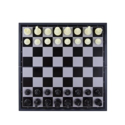 Șah magnetic Typec pliabil cu piese albe și negre - Img 6