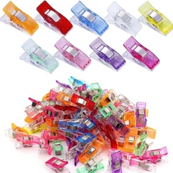 Set 142 Cleme Textile Colorate pentru Cusut și Hobby (Fixare Sigură Fără Ace), Alternativă Practică pentru Quilting și Proiecte DIY, cu Cutie de Depozitare