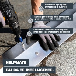 Set 150 Șuruburi pentru Tablă și Acoperișuri HELPMATE 4.5x35 mm, Oțel Inoxidabil A2 DIN 7995, Cap Înecat cu Șaibă și Garnitură EPDM, Amprentă PZ2, Rezistență Ridicată la Coroziune - Img 2