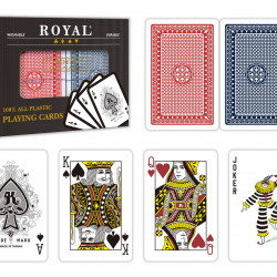 SET 2 PACHETE CARTI ROYAL CANASTA POKER DIN PLASTIC