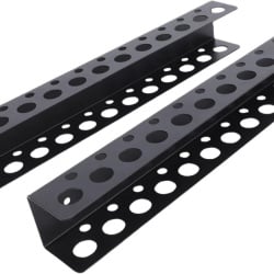 Set 2 Suporturi Metalice de Perete pentru Scule și Unelte Klanata, 23 Orificii de Organizare, Construcție din Oțel Rezistent, Accesorii de Montaj Incluse, 33 x 6 x 5 cm - Img 6