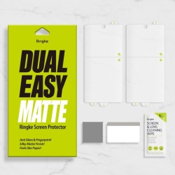 Set 2 x Folie compatibil cu SAMSUNG Note 10, Auto-Curatare, Ringke Dual Easy Matte, Mata - Img 2