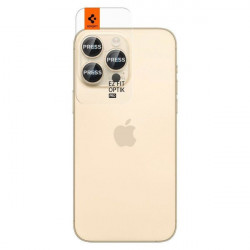 Set 2 x Folie protectie camera Spigen OPTIK.TR ”EZ FIT” IPHONE 14 PRO / 14 PRO MAX GOLD - Img 3