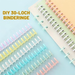 Set 20 Inele de Îndosariat din Plastic, 30 Inele (Format A4), Diametru Interior 12 mm, Pas Inele 10 mm, Spire pentru Îndosariere Documente, Caiete, Prezentări și Proiecte Școlare - Img 5