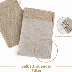 Set 30 Săculeți din Iută Naturală 10 x 15 cm, Săculeți Cadou cu Șnur Textil, Reutilizabili, pentru Bijuterii, Calendar Advent, Proiecte DIY, Nunți și Crăciun - Img 7