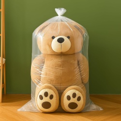 Set 4 Saci Uriași Transparenți din Plastic pentru Depozitare și Mutare Mobilier 90 x 120 cm, Pungi Mari Impermeabile și Anti-Praf din Polietilenă Rezistentă cu Coliere de Strângere (Zip Ties) Incluse, pentru Scaune, Valize, Pilote și Textile - Img 2
