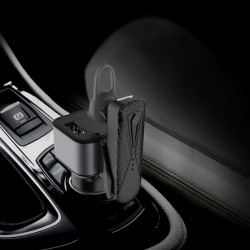 Set auto Dudao 2x încărcător USB 3.4A + casca Bluetooth , negru (R10) - Img 3