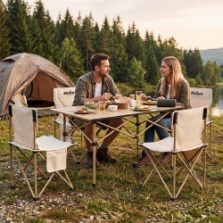 SET CAMPING MASA+4 SCAUNE METALICE PLIABIL REBEL ACTIVE - Img 10
