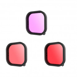 Set de filtre impermeabile pentru obiectiv Telesin pentru GoPro Hero 9 / Hero 10 / Hero 11 (GP-FLT-904)