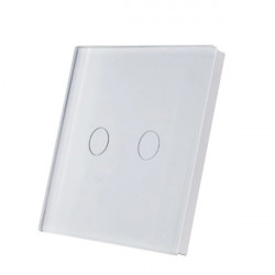 SmartWise T1R1W (R2) Intrerupator tactil de perete RF fara fir cu 2 canale (alb)