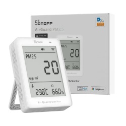 SONOFF AirGuard PM2.5/PM10 – SAWF-07P Monitor de calitate a aerului cu funcție de detectare a materiei prin Wi-Fi - Img 1