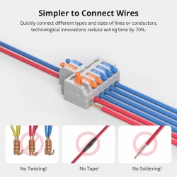 Sonoff D1-2 Quick Wire Splicing Connector Splitter (with 10 types, 54 pcs kit) - Img 4