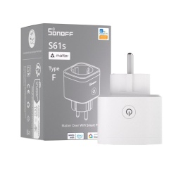 SONOFF S61s Gen2 – Priză inteligentă cu monitorizare a energiei, Wi-Fi, Matter, alb (S61STPF)