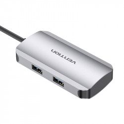 Statie de andocare USB-C la USB-C, 3x USB3.0, PD 0,15 m Vention TNDHB gri - Img 2