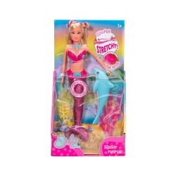 STEFFI LOVE SIRENA CU COADA FLEXIBILA SI DELFIN 29CM