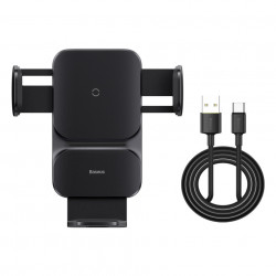 Suport auto pentru telefon auto cu incarcare wireless Baseus Wisdom pentru neagra (CGZX000001) - Img 2