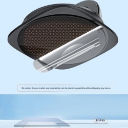 Suport Auto pentru Telefon Rotativ la 360° pe Bord, Montare cu Nano-Gel Anti-Alunecare Fără Blocarea Grilei de Ventilație, Operare cu o Singură Mână, Compatibil Universal cu Smartphone-uri 4–7 Inch, Negru (Black) - Img 3