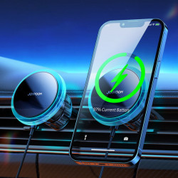 Suport pentru telefon auto Joyroom Air Vent cu incarcator wireless Qi de 15 W (compatibil MagSafe) Argintiu (JR-ZS291) - Img 5