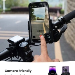 Suport Telefon Bicicletă și Motocicletă Lamicall Camera-Friendly, Clemă Reglabilă Ghidon 15–40 mm, Compatibil Telefoane 4.7–7.0 Inch (Grosime până la 15 mm), Design fără Blocare Cameră Foto, pentru Bicicletă - Img 4